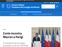 Tablet Screenshot of governo.it